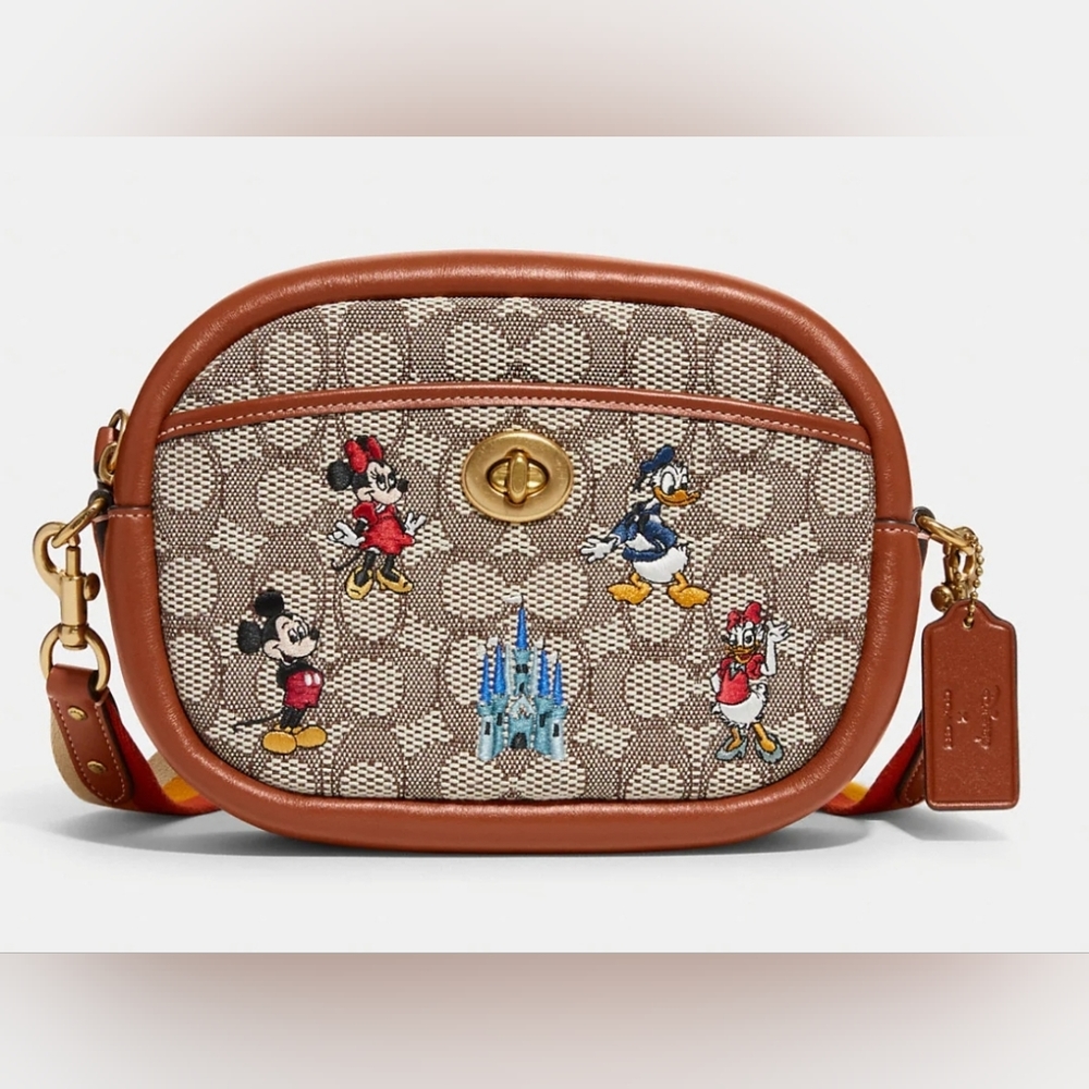 Disney X Coach Bag In Signature Textile Jacquard With Mickey Mouse & Friends